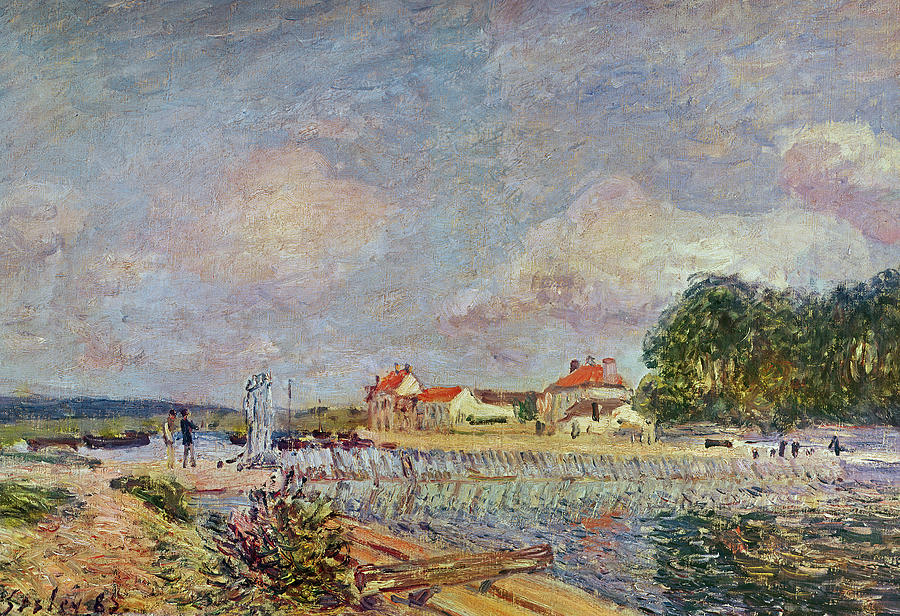 The Dam Painting By Alfred Sisley - Fine Art America