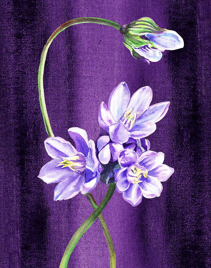 The Dance Of Purple Flowers Painting by Irina Sztukowski