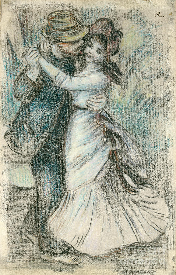 Pierre Auguste Renoir Drawing - The Dance by Pierre Auguste Renoir