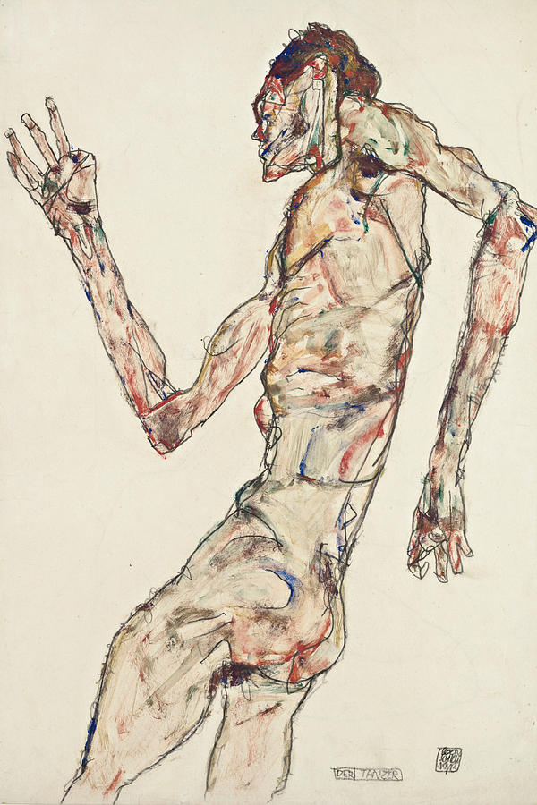 The Dancer Drawing by Egon Schiele