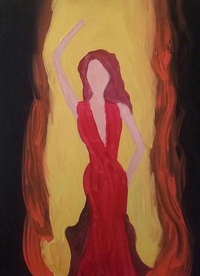Fire Painting - The Dancer  by Vale Anoai
