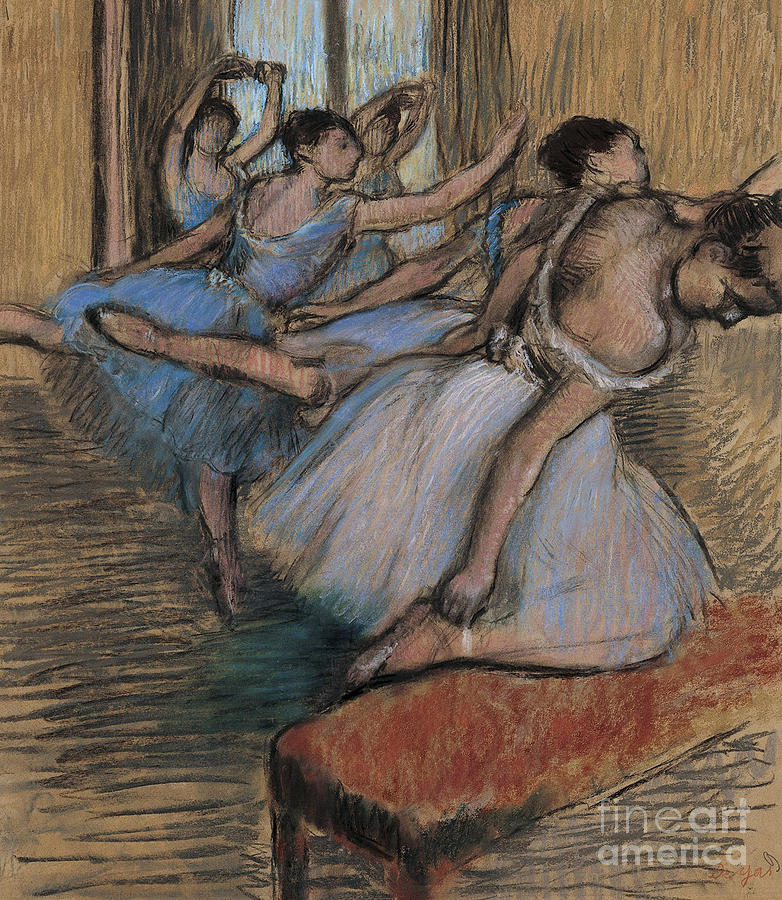 The Dancers circa 1900 Pastel by Edgar Degas