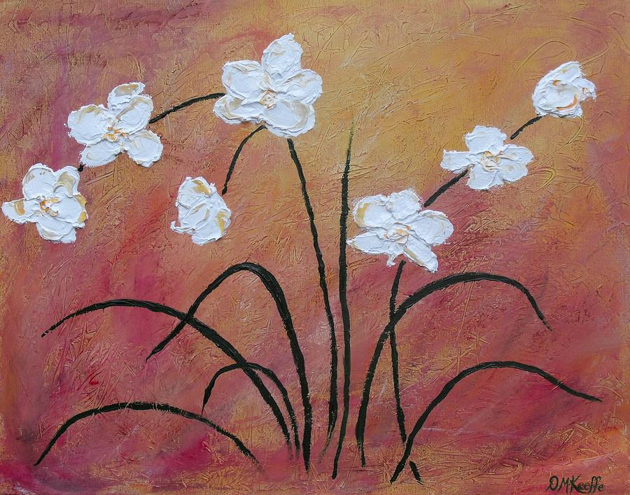 The Dancing Orchids  Painting by Darlene Keeffe