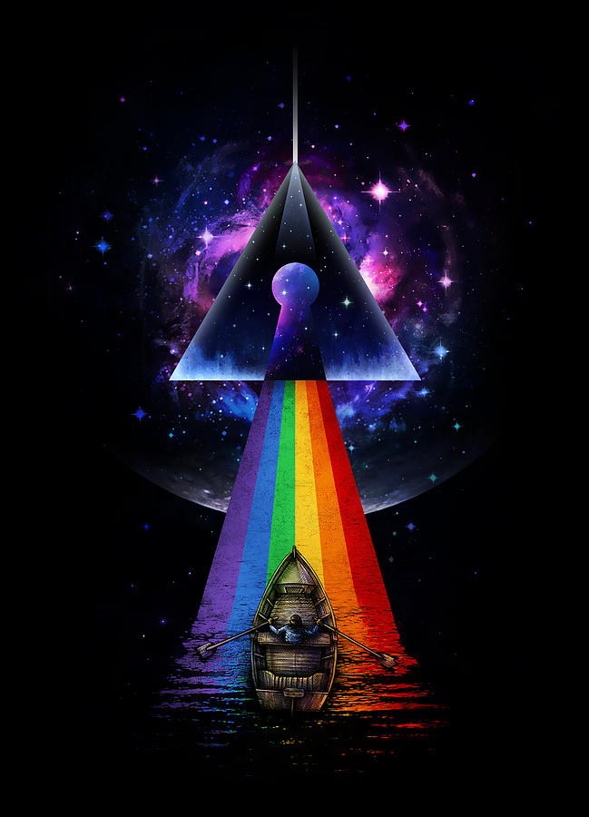 Pink Floyd Digital Art - The Dark Side of the Mystery by Enkel Dika