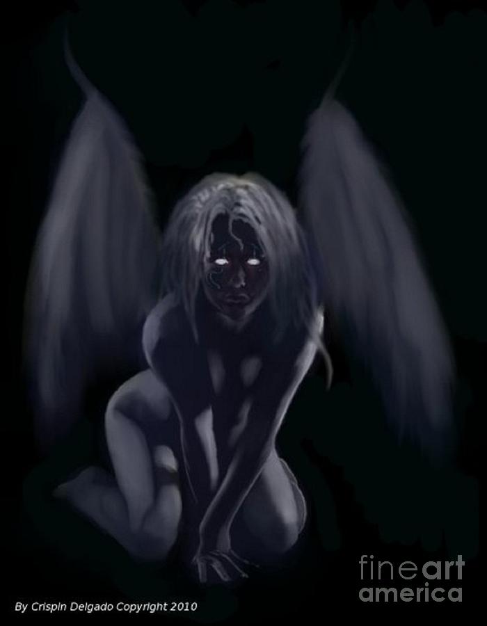 Fairy Digital Art - The Darkness by Crispin  Delgado