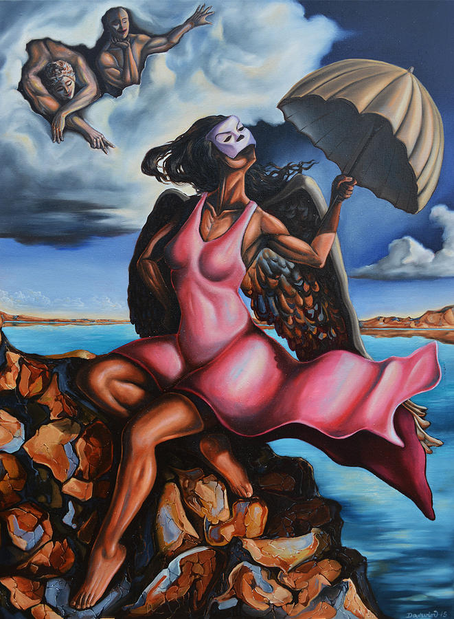 Surrealism Painting - The daughter of Men by Darwin Leon Surrealism Painting - The daughter of Men by Darwin Leon