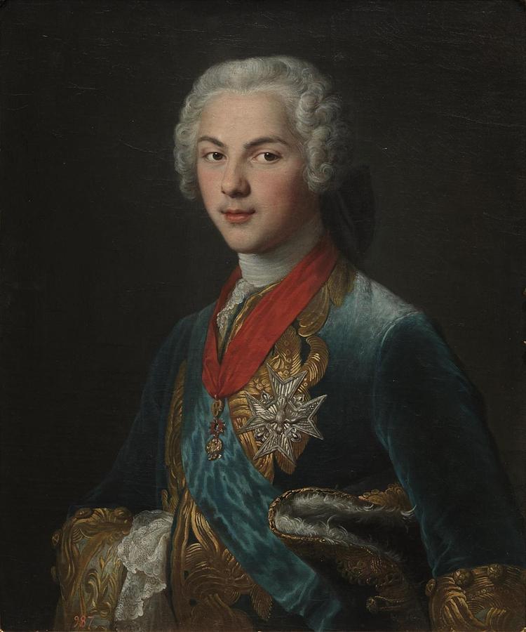 The Dauphin Louis de Bourbon Painting by Hubert Drouais