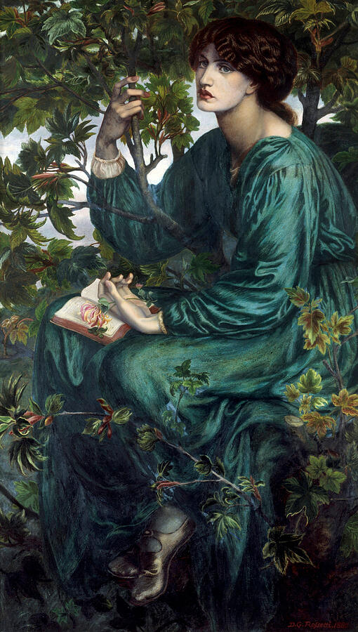 The Day Dream, from 1880 Painting by Dante Gabriel Rossetti