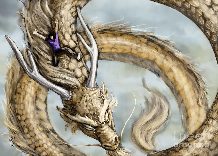 Dragon Digital Art - The Day I Could Fly by Brandy Woods