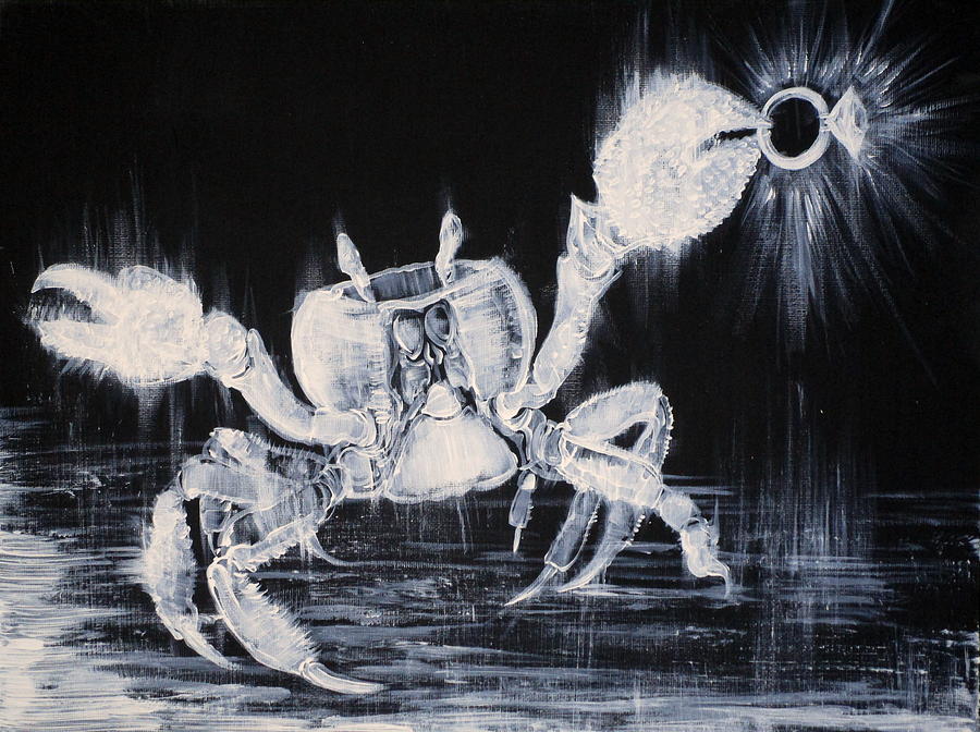 The Day The Crab Found The Lost Diamond Ring Painting by Fabrizio Cassetta