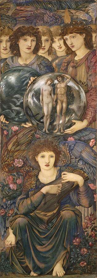 The Days of Creation. The Sixth Day Drawing by Edward Burne-Jones