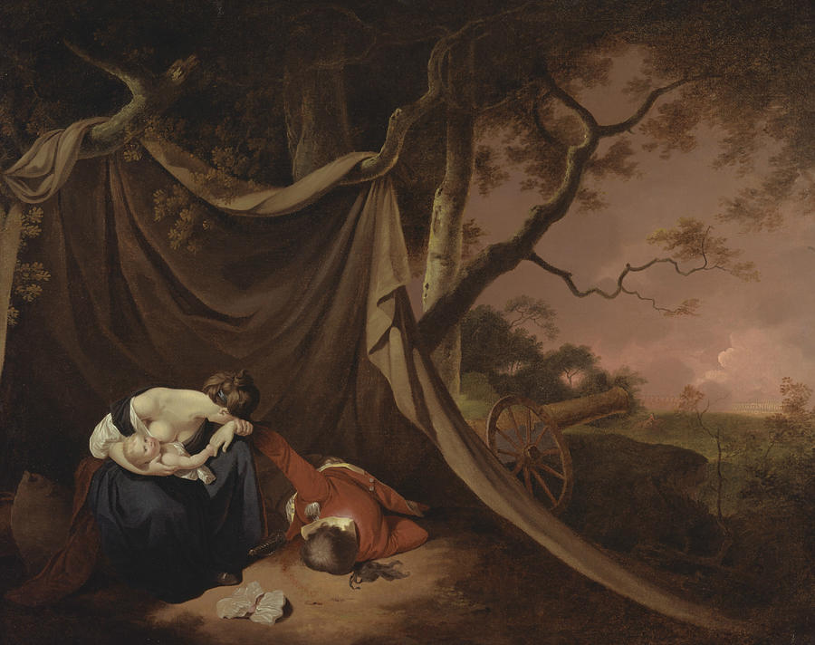 The Dead Soldier  Painting by Joseph Wright