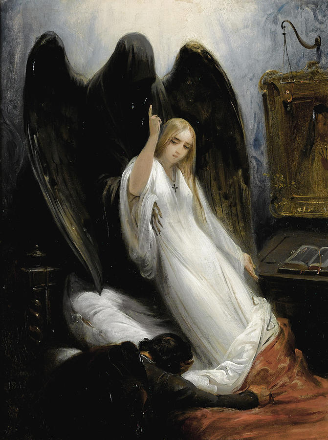 The Death Angel or Death and the Maiden Painting by Horace Vernet