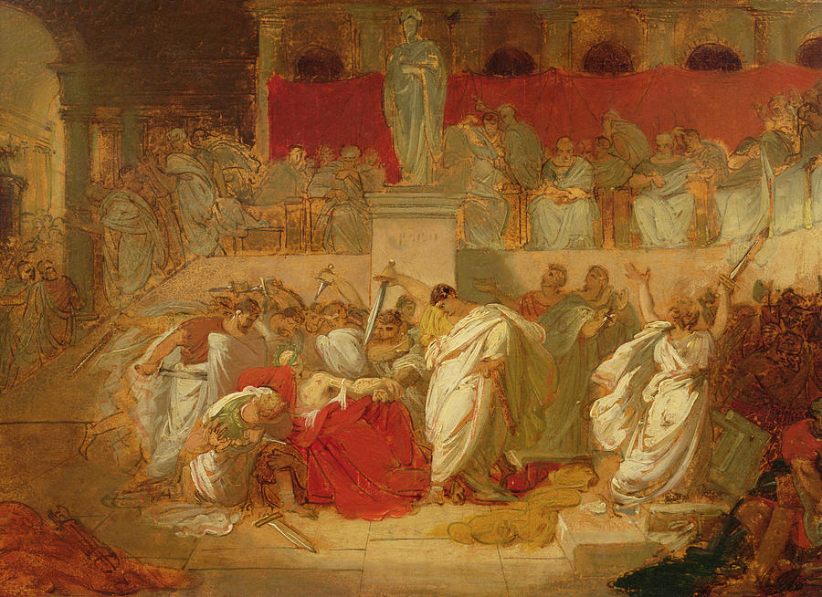 The Death of Caesar  Painting by Vincenzo Camuccini