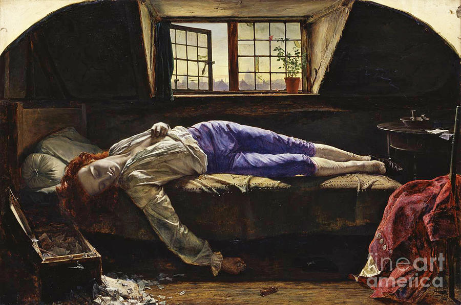 The Death of Chatterton Painting by MotionAge Designs