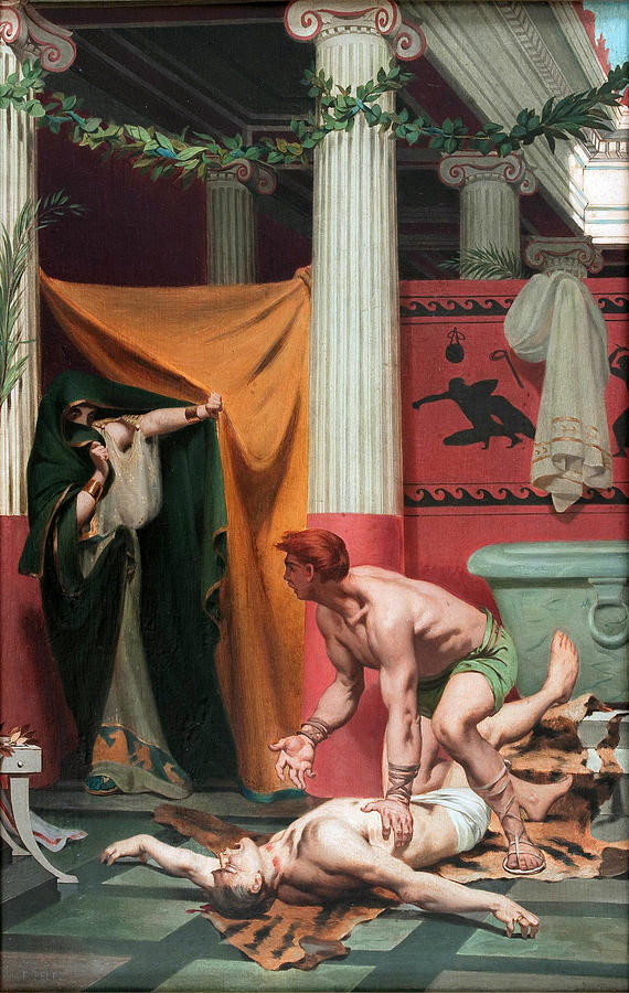 The Death of Emperor Commodus Painting by Fernand Pelez