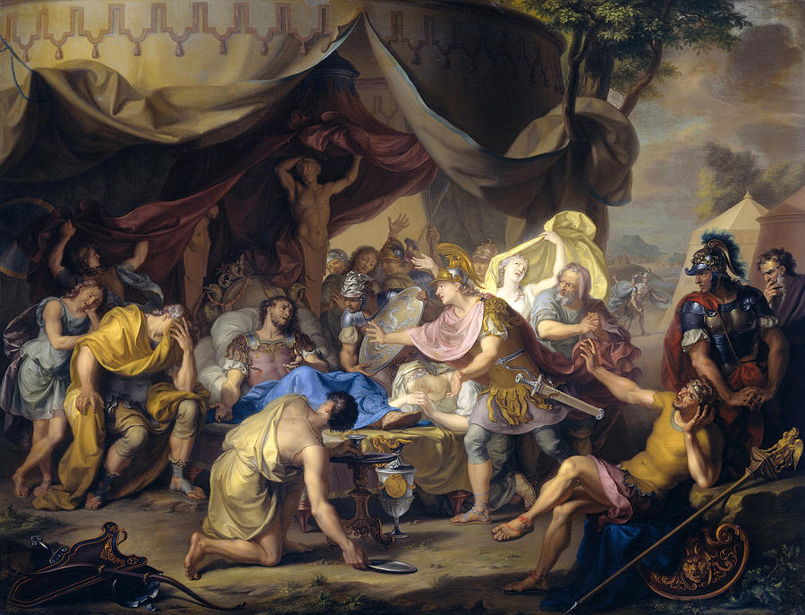 The Death of Epaminondas Painting by Isaac Walraven