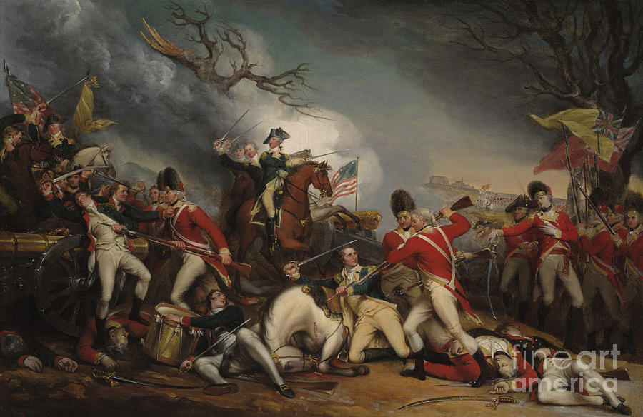 The Death of General Mercer at the Battle of Princeton, January 3, 1777  Painting by John Trumbull
