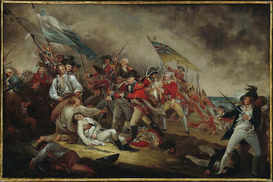 The Death of General Warren at the Battle Painting by John Trumbull