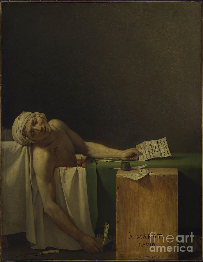 The Death of Marat Painting by MotionAge Designs