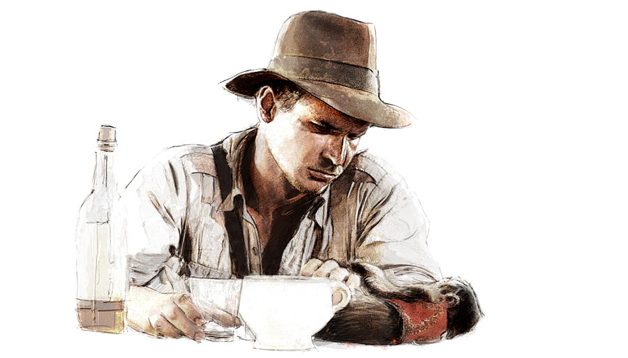Indiana Jones Digital Art - The Death of Marion by Kurt Ramschissel