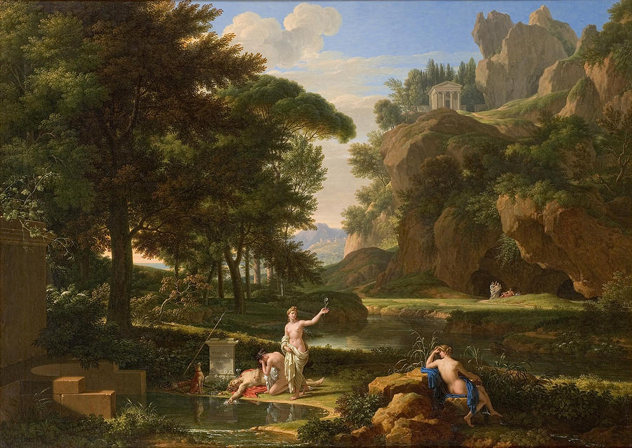 The Death of Narcissus Painting by Francois-Xavier Fabre