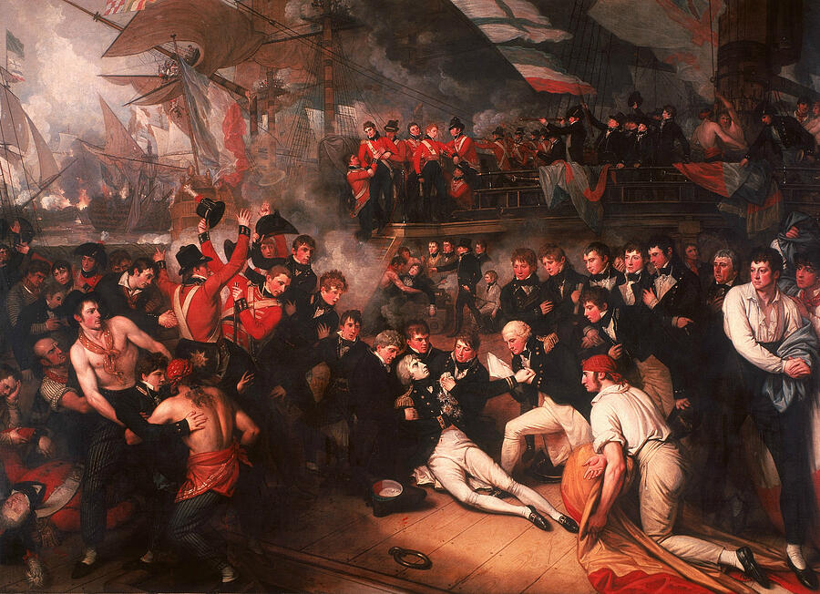 The Death of Nelson, from 1806 Painting by Benjamin West