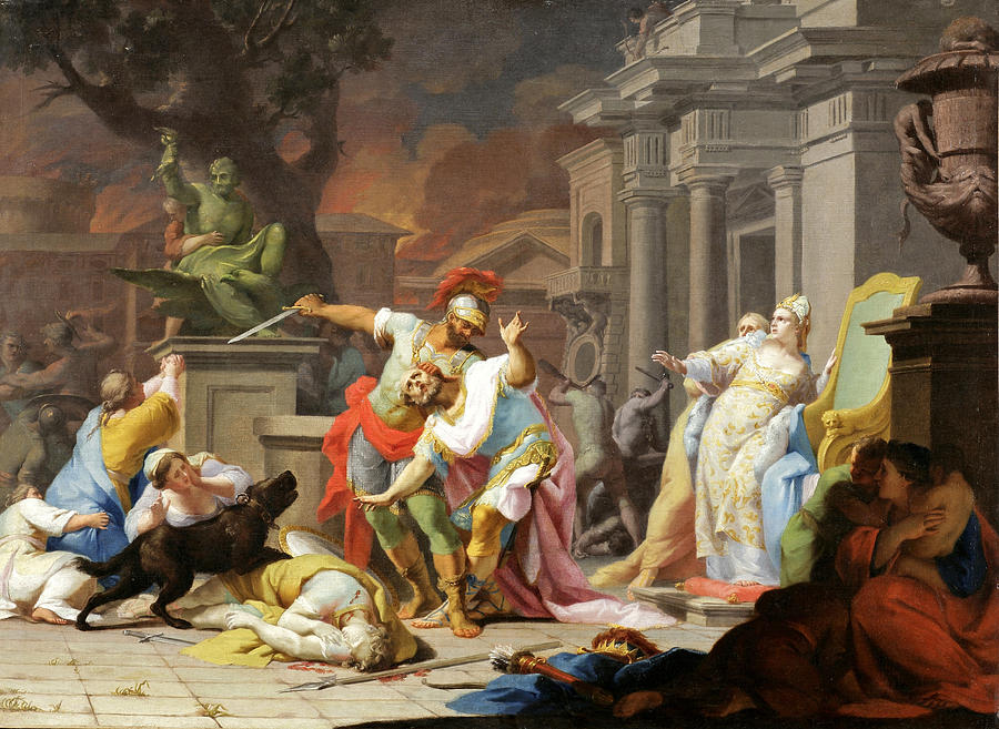 The Death of Priam Painting by Tadeusz Kuntze