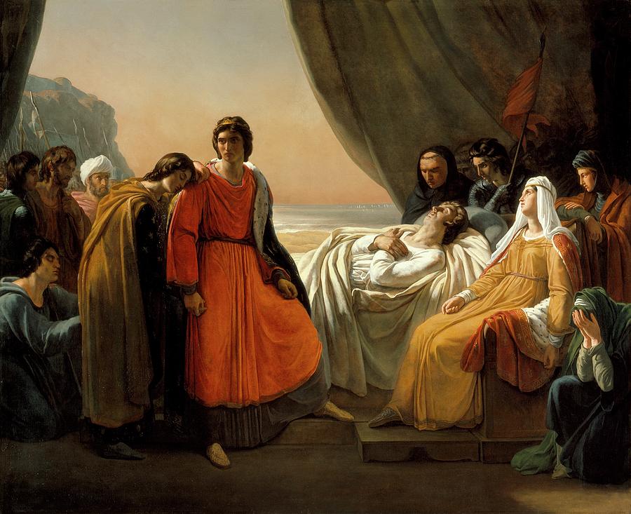 The Death Of Saint Louis Painting