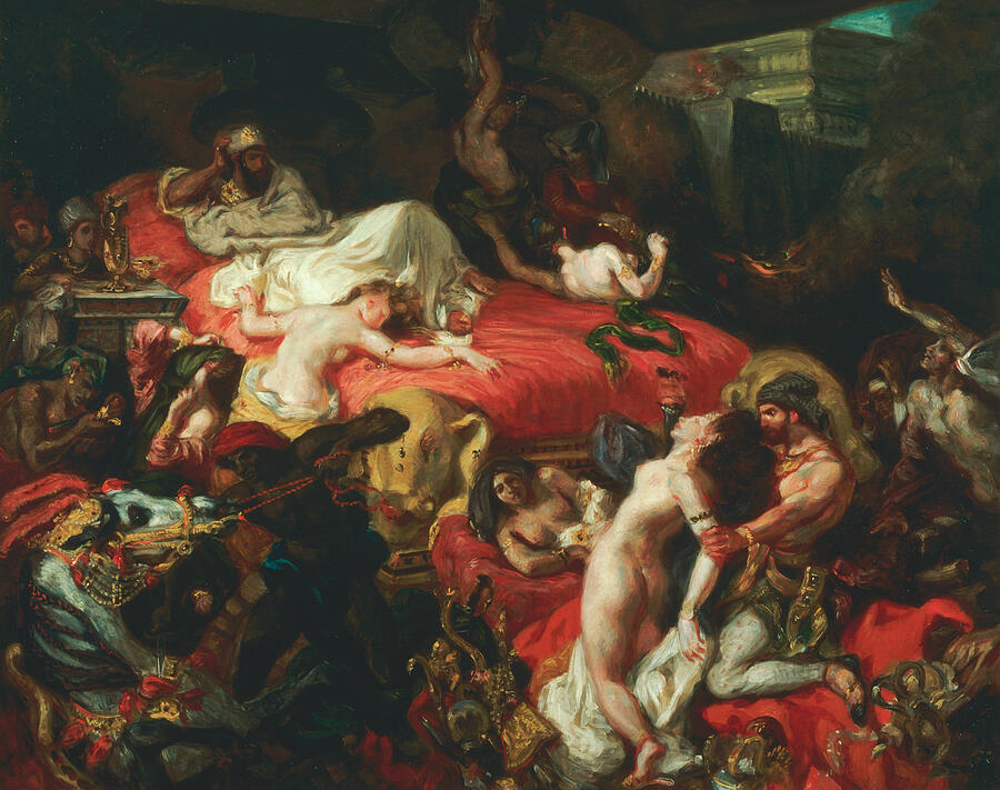 The Death of Sardanapalus, from 1844 Painting by Eugene Delacroix