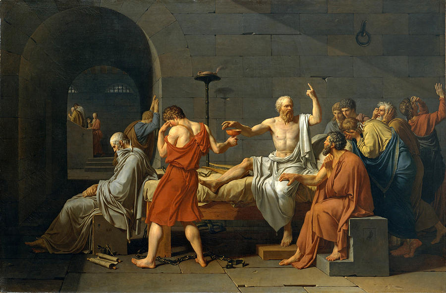 The Death of Socrates Painting by Jacques-Louis David