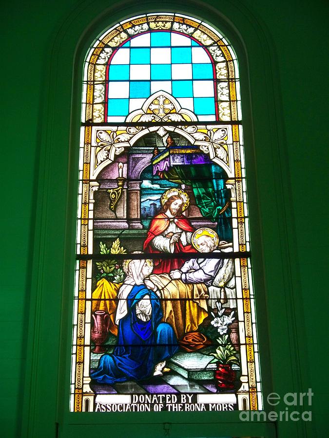 The Death of St. Joseph in Stain Glass Photograph by Seaux-N-Seau Soileau