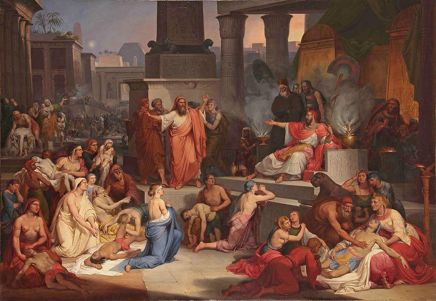 The death of the firstborn of Egypt Painting by Pietro Paoletti