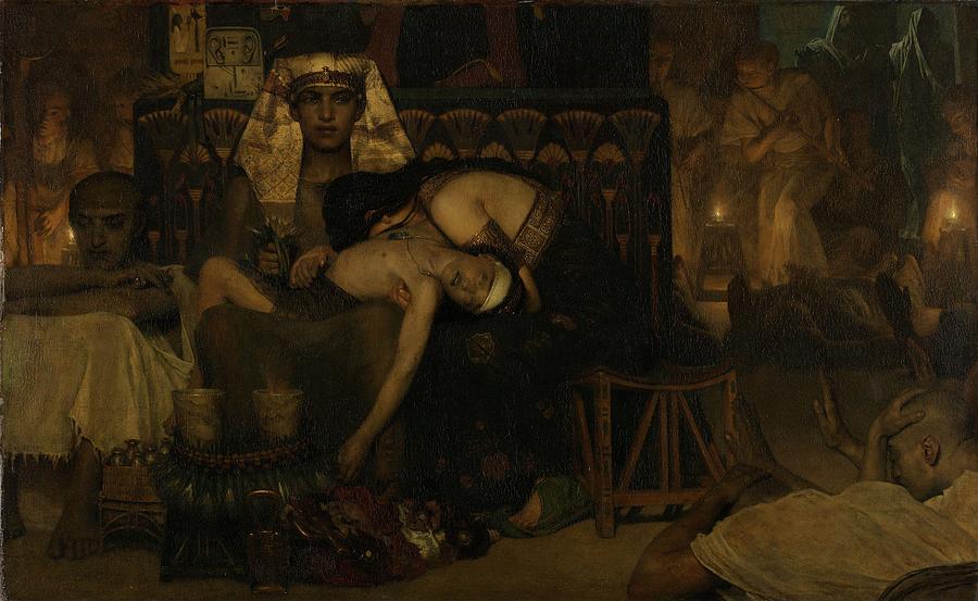 The Death of the Pharaohs Firstborn Son, 1872 Painting by Vincent Monozlay