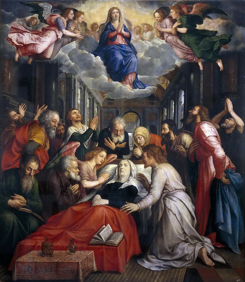The Death of the Virgin Painting by Michiel Coxcie