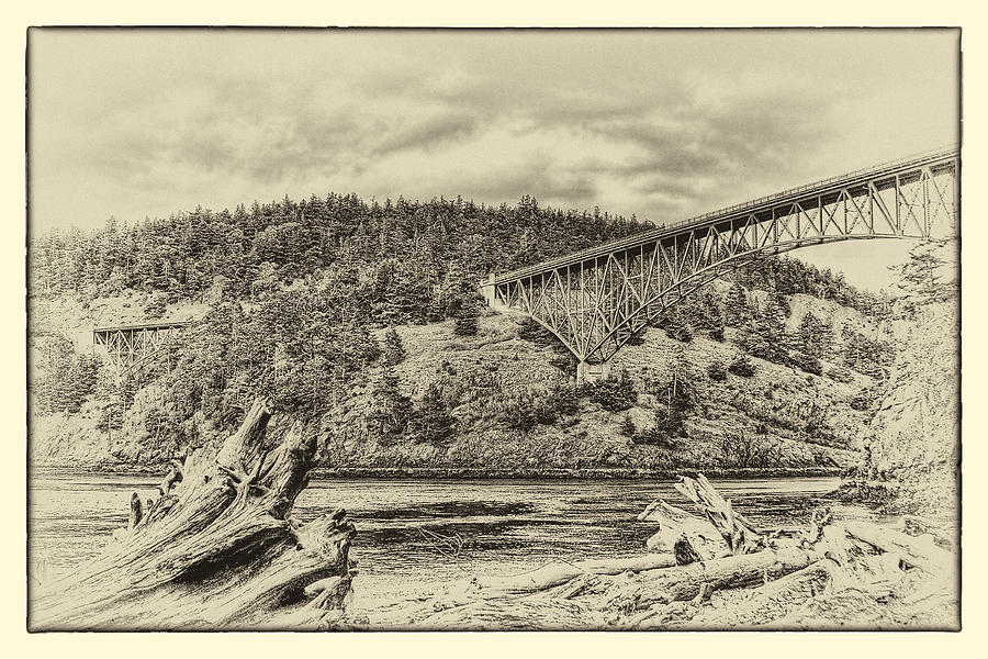 The Deception Pass Bridge in the Puget Sound Photograph by David Patterson
