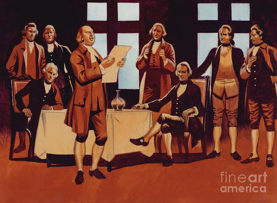 The Declaration Of Independence Painting by Ron Embleton