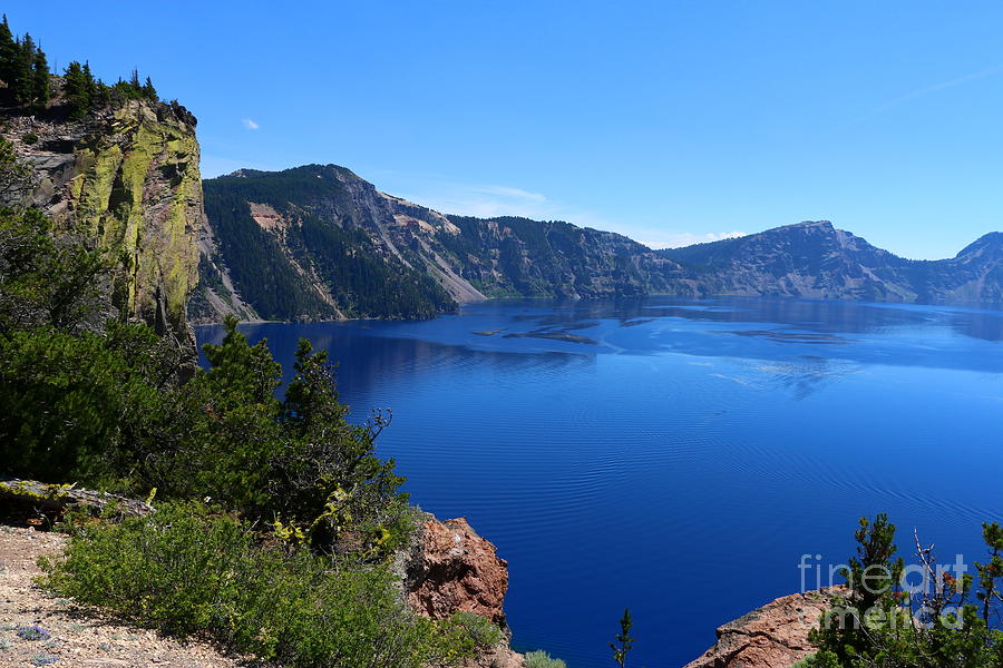The Deep Blue Crater Lake Photograph by Christiane Schulze Art And Photography