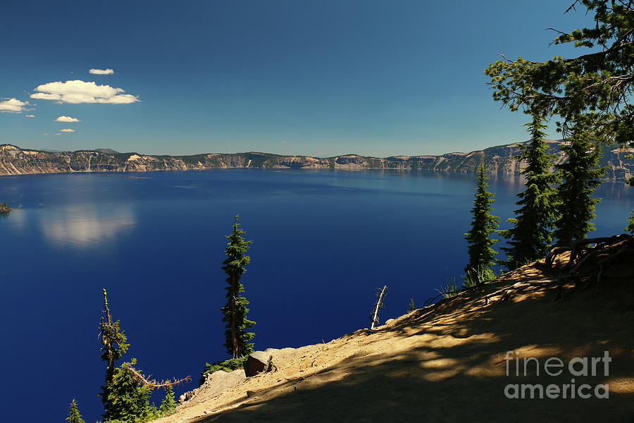The Deep Blue Tones Of The Crater Lake Photograph by Christiane Schulze Art And Photography