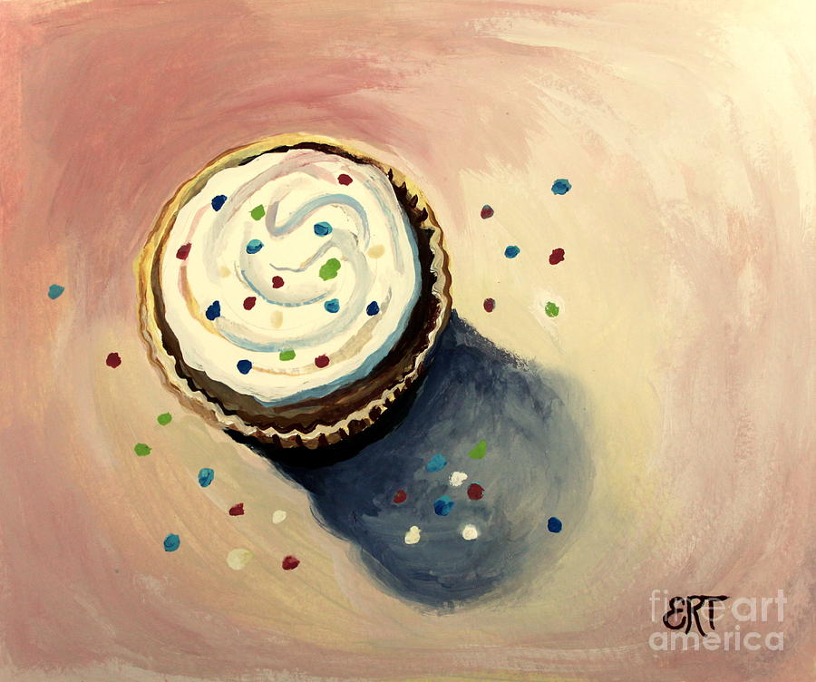The Delightful Cupcake Painting by Elizabeth Robinette Tyndall