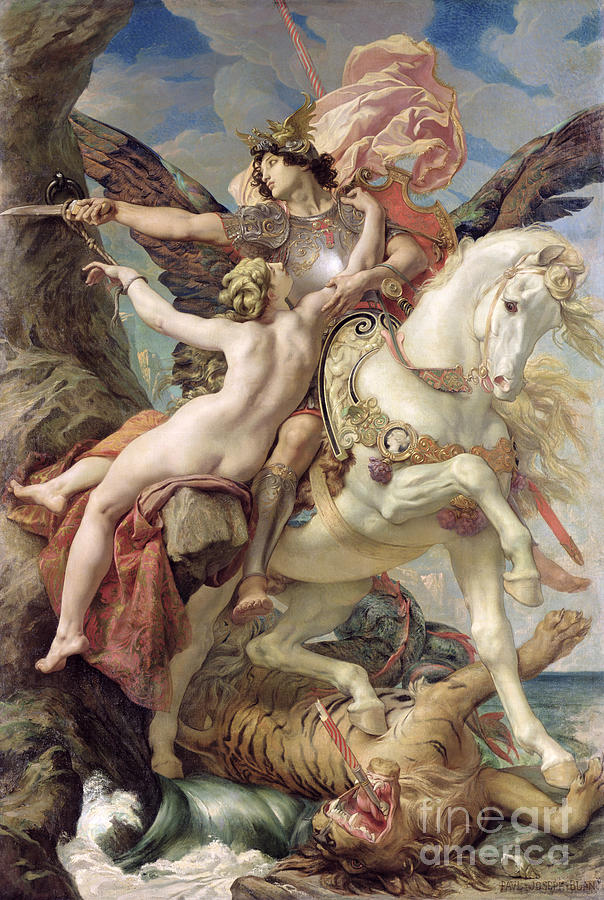 Pegasus Painting - The Deliverance by Joseph Paul Blanc