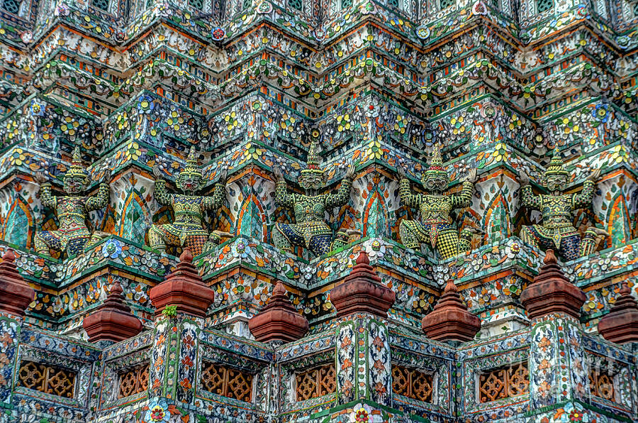 Wat Arun Photograph - The Demons Of The Temple by Michelle Meenawong