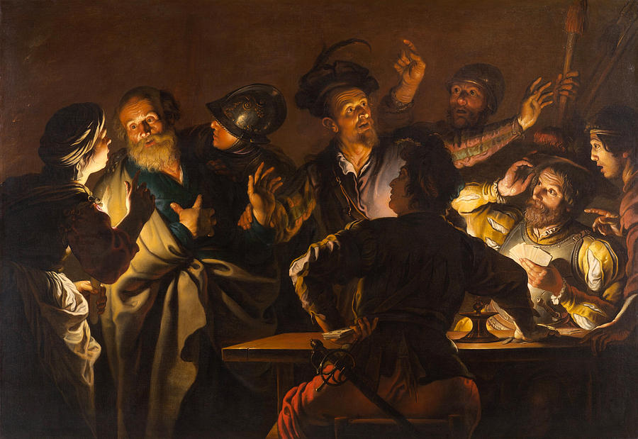 The Denial of St. Peter Painting by Gerard Seghers