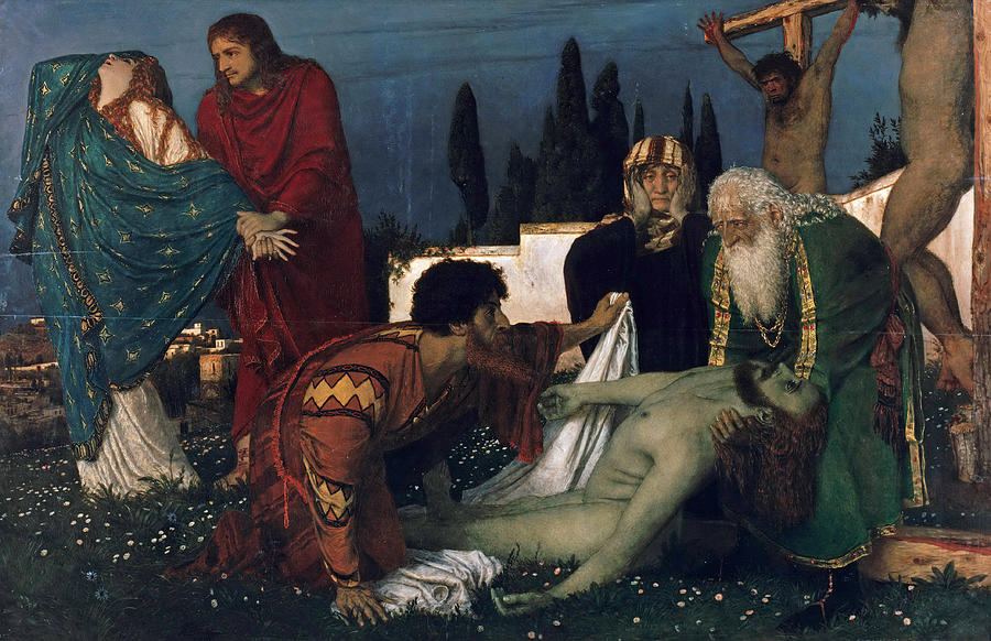 The Deposition Painting by Arnold Boecklin