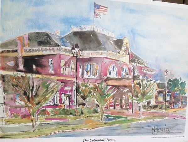 The Columbus Depot Painting by Helen Lee