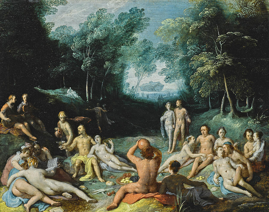 The Depravity of Manking before the Flood Painting by Cornelis Cornelisz van Haarlem