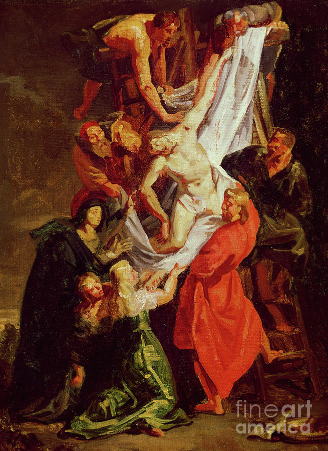 The Descent From The Cross Painting by Ferdinand Victor