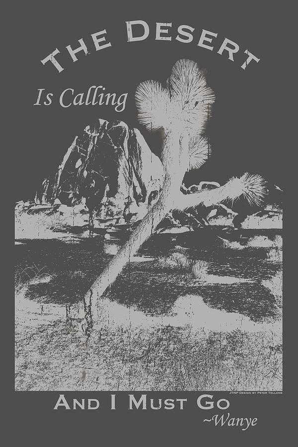 The Desert Is Calling and I Must Go - Gray Digital Art by Peter Tellone