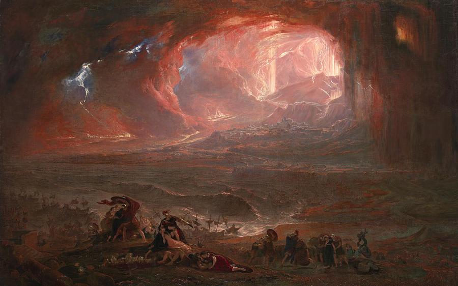   The Destruction of Pompei Painting by John Martin