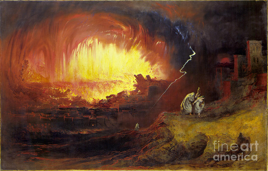 John Martin Painting - The Destruction of Sodom and Gomorrah by MotionAge Designs